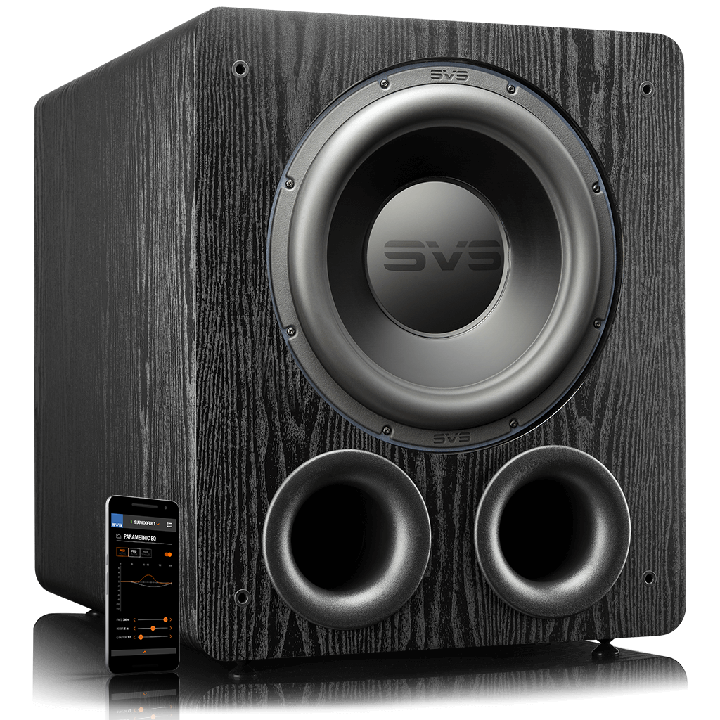 SVS PB‑2000 | Subwoofer Bass‑Reflex 12″ con 500 W RMS y DSP Intuitivo | Graves Potentes con Control Preciso | JMI Audio