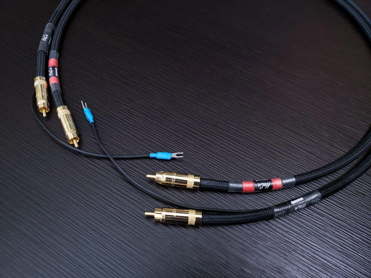 Par de Cables RCA para Tornamesa con conexion a tierra | Handcraft Cable