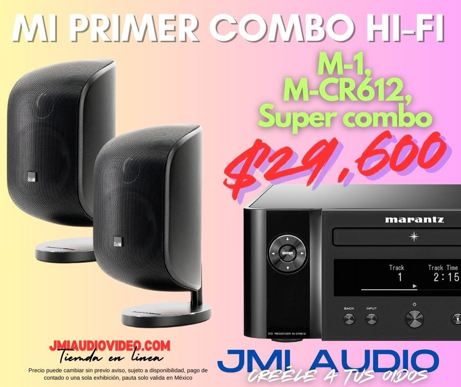 Mi primer combo M-1 Par de Bocinas B&W + M-CR612 Amplificador estéreo | Marantz
