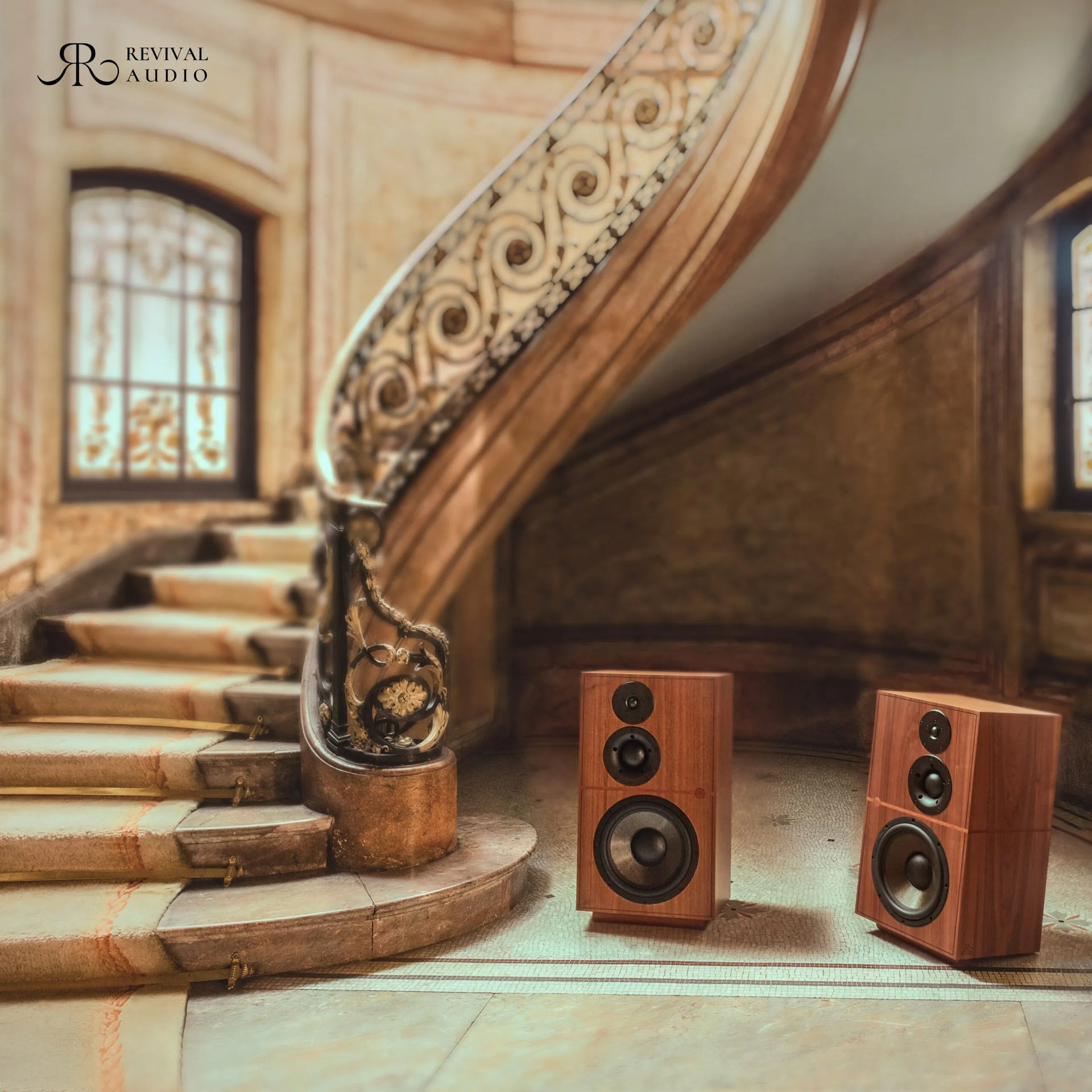 Revival Audio Atalante 5 | Bocinas de Repisa 3 Vías con ARID+ y BSC™ | Sonido Clásico, Ingeniería Francesa | JMI Audio