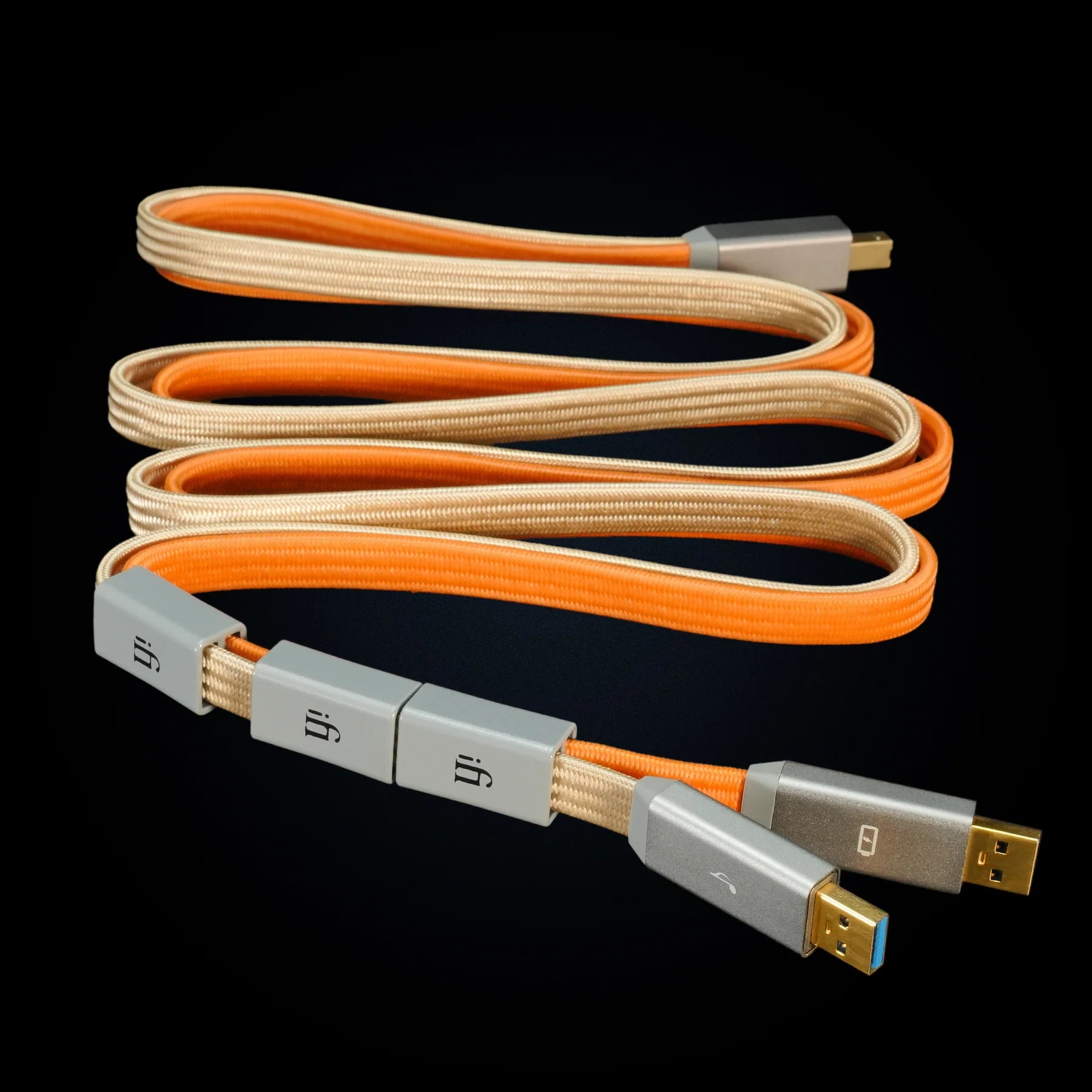 🔌 Silent Power Gemini 3.0 | Cable USB dual para datos y energía con reducción de ruido | JMI Audio