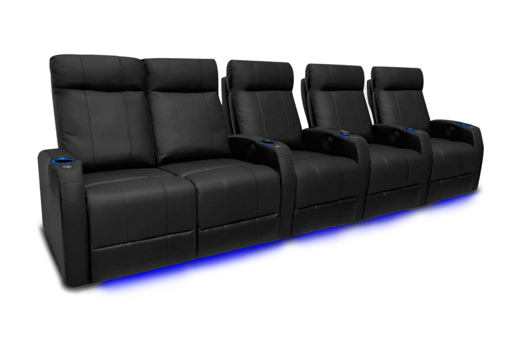 Syracuse Fila de 5 Sillones Eléctricos con loveseat izquierdo | Valencia Seating