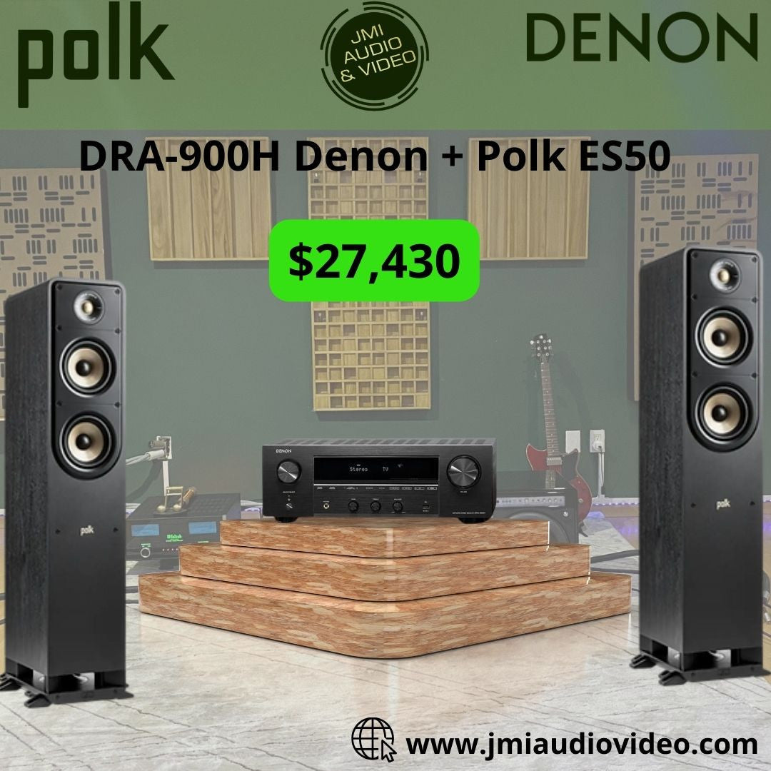 Combo estéreo Denon DRA-900H y Polk ES50 para musica en alta fidelidad