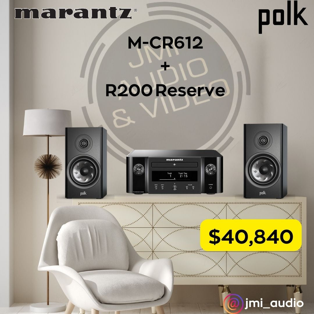 M-CR612 + R200 Reserve Par de bocinas Polk Combo amplificador | Marantz