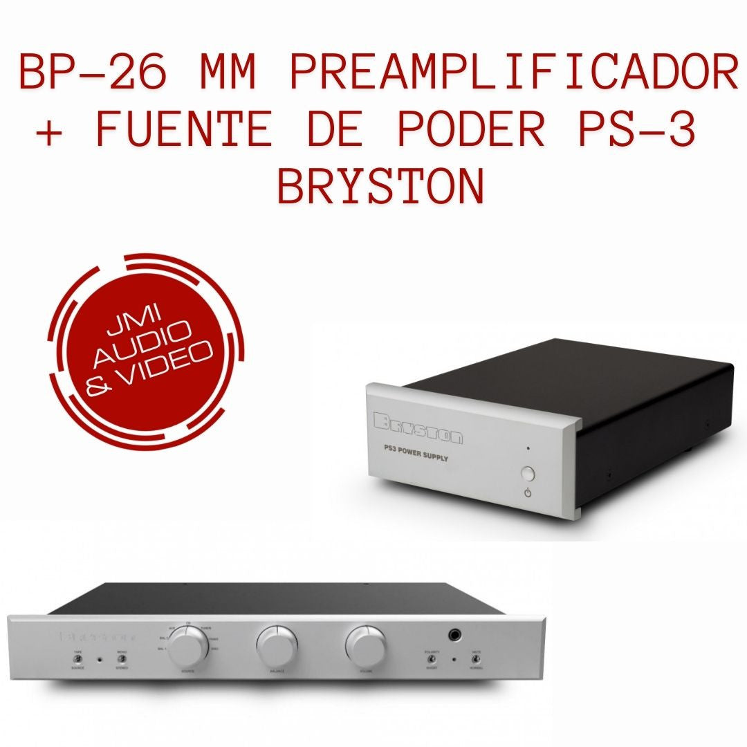 BP-26 MM Preamplificador con etapa de fono MM y fuente de poder PS-3 | Bryston
