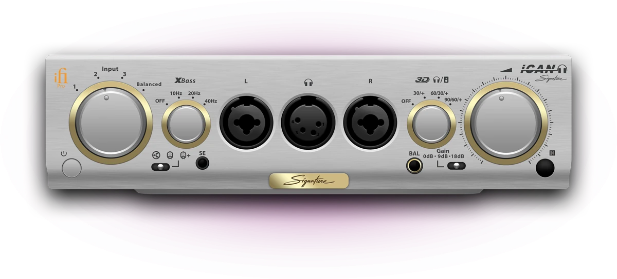 iFi Pro iCAN Studio | Amplificador de audífonos profesional con circuitos híbridos, válvulas y salida balanceada | JMI Audio