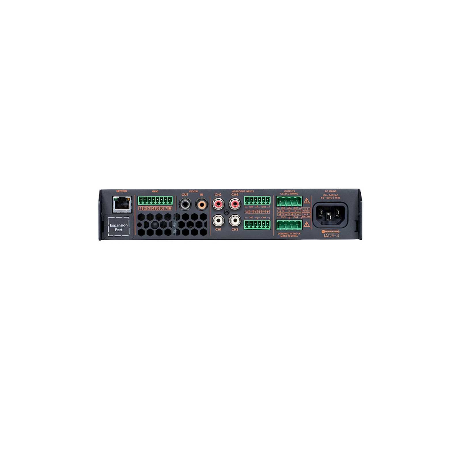 Monitor Audio IA125-4 | Amplificador de instalación compacto | 4 canales, más potencia y DSP para audio distribuido y cine en casa | JMI Audio